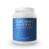 Ancient Minerals® Magnesium Bath Flakes 4 lb in Jar available at www.mvpselections.com