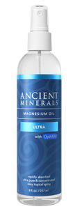 Ancient Minerals® Magnesium Oil Ultra 8 fl oz in spray bottle available at www.mvpselections.com