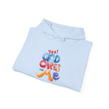 God Cares For Me Hoodie — Colorful Positive Faith Sweatshirt