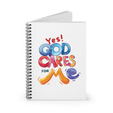 Yes! God Cares for Me Spiral Notebook — Christian Inspirational Journal