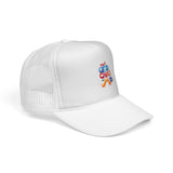 Trucker Cap — "God Cares for Me" Colorful Faith Mesh Hat