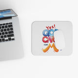 Yes! God Cares For Me Rectangle Mouse Pad — Colorful Christian Desk Mat