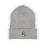 Embroidered "You Care Me" Classic Cuffed Beanie — Cozy Winter Knit Hat