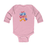 Infant Bodysuit - "Yes! God Cares for Me" Colorful Faith Baby Onesie