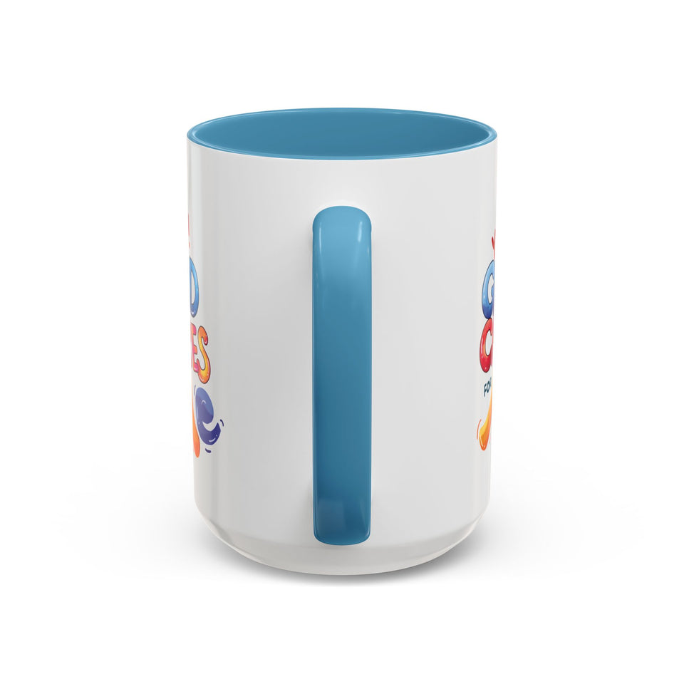 Yes! God Cares For Me Accent Coffee Mug — Inspirational Religious Coffee Mug