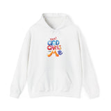God Cares For Me Hoodie — Colorful Positive Faith Sweatshirt