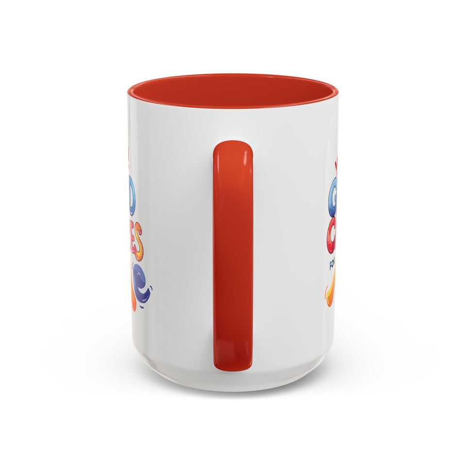 Yes! God Cares For Me Accent Coffee Mug — Inspirational Religious Coffee Mug