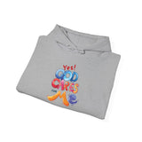 God Cares For Me Hoodie — Colorful Positive Faith Sweatshirt