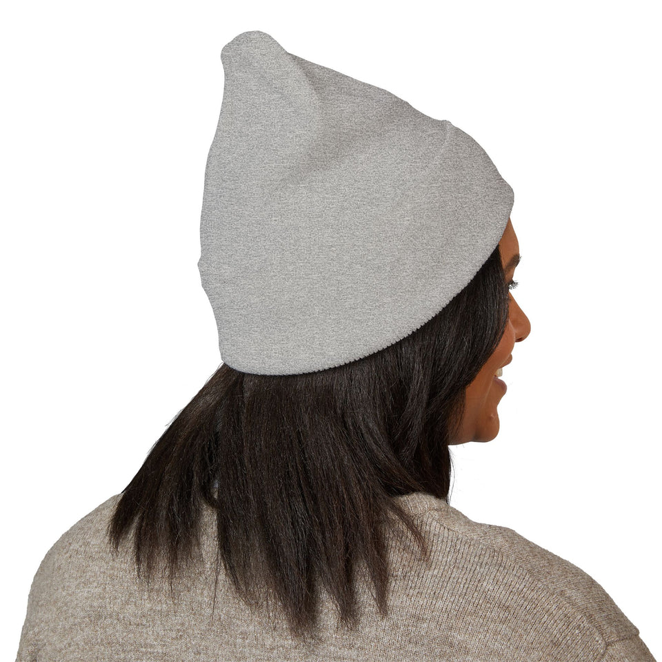 Embroidered "You Care Me" Classic Cuffed Beanie — Cozy Winter Knit Hat