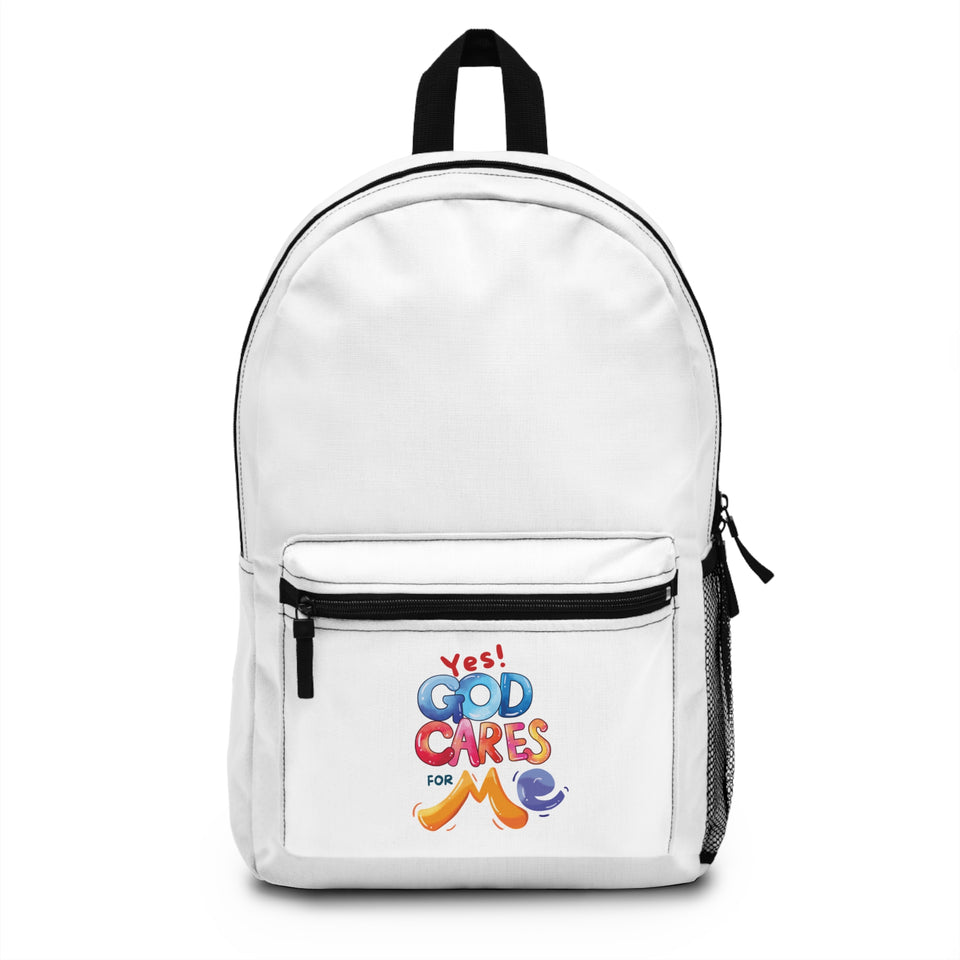 Backpack — "Yes! God Cares for Me" Kids Inspirational School Backpack