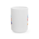 Ceramic Mug — 'Good Vibes' Colorful Emoji Coffee Cup (11oz, 15oz)