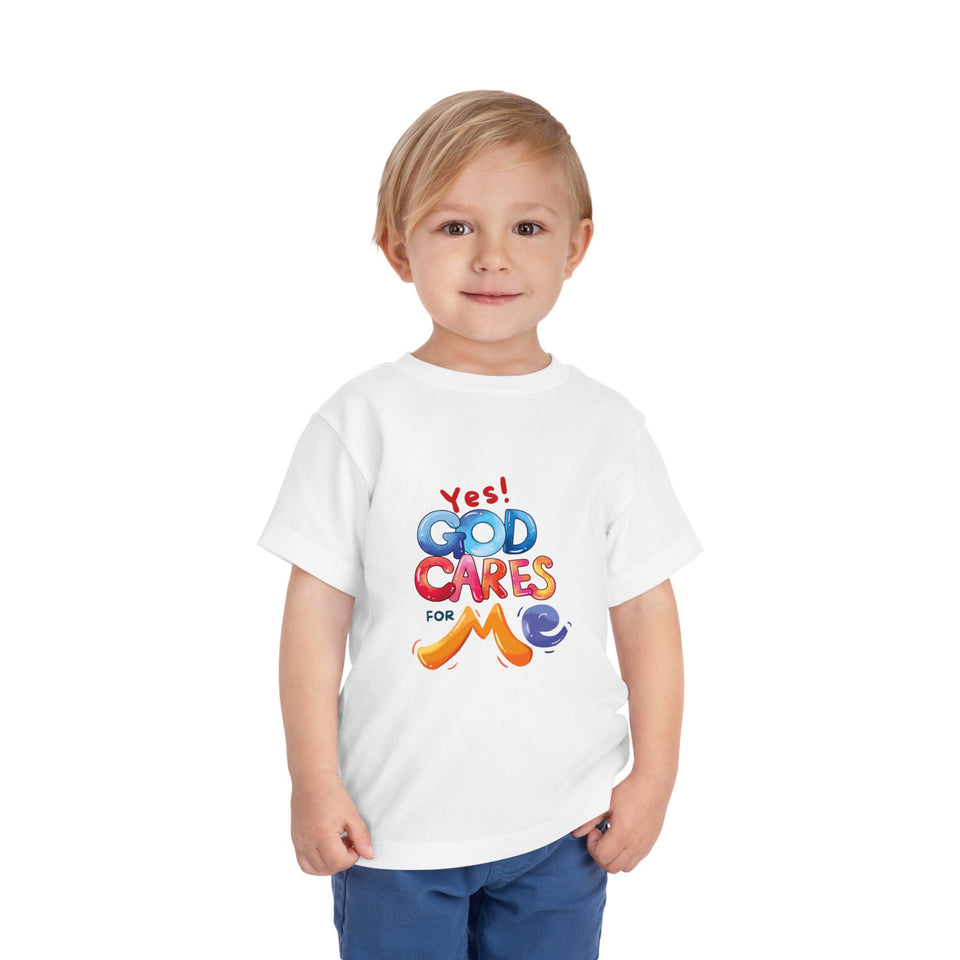 Yes! God Cares For Me Toddler Tee