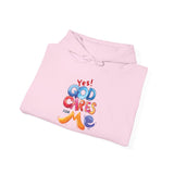 God Cares For Me Hoodie — Colorful Positive Faith Sweatshirt