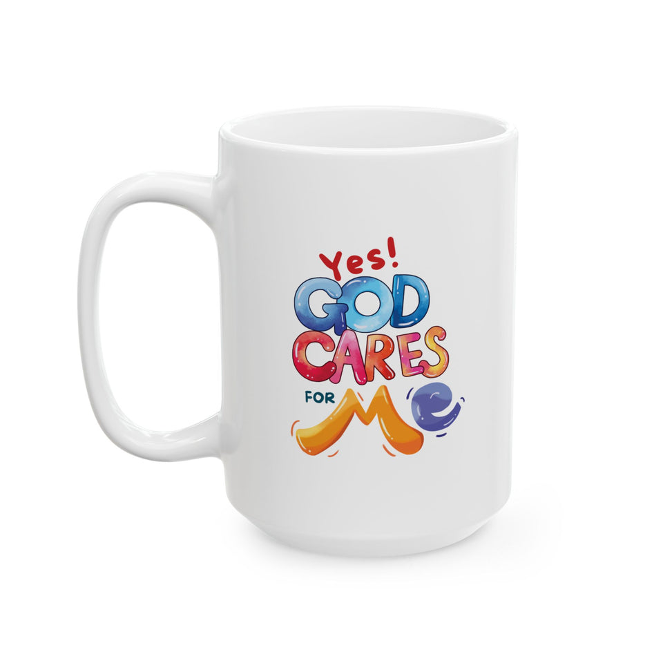 Ceramic Mug — 'Good Vibes' Colorful Emoji Coffee Cup (11oz, 15oz)