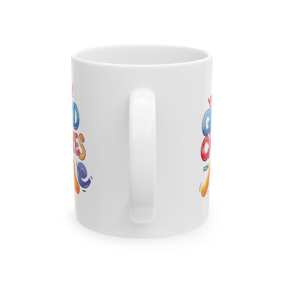 Ceramic Mug — 'Good Vibes' Colorful Emoji Coffee Cup (11oz, 15oz)