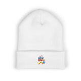 Embroidered "You Care Me" Classic Cuffed Beanie — Cozy Winter Knit Hat