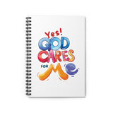 Yes! God Cares for Me Spiral Notebook — Christian Inspirational Journal