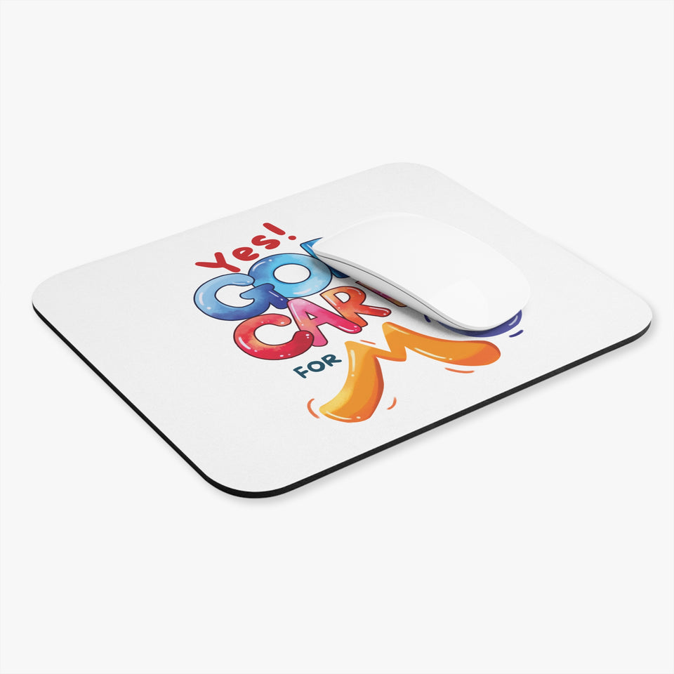 Yes! God Cares For Me Rectangle Mouse Pad — Colorful Christian Desk Mat