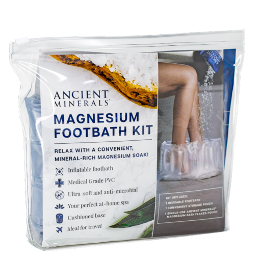 Ancient Minerals® Magnesium Footbath Kit Travel pack available at www.mvpselections.com
