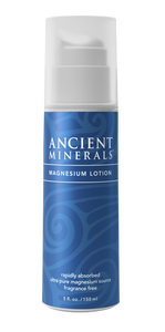 Ancient Minerals® Magnesium Lotion 5 fl oz in airless pump bottle available at www.mvpselections.com
