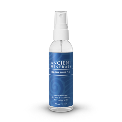 Ancient Minerals® Magnesium Oil 4 oz in spray bottle(original formula) available at www.mvpselections.com