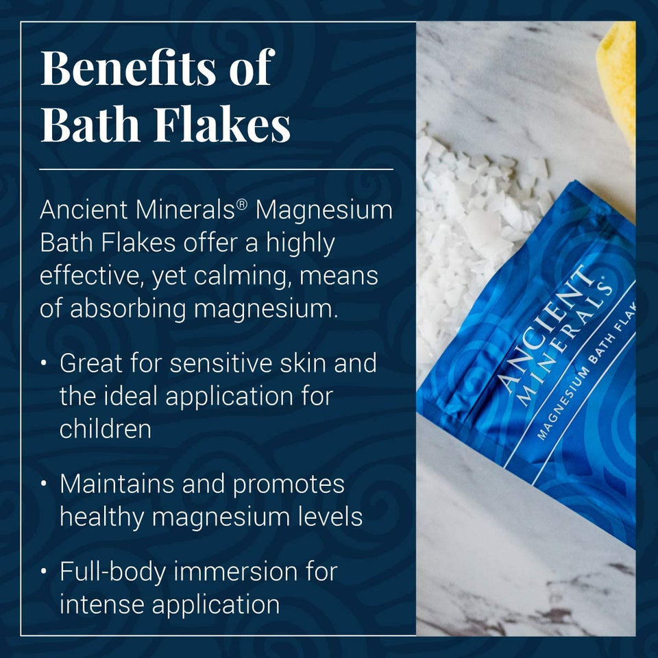 Ancient Minerals Bath Flakes Benefits; great for sensitive skin