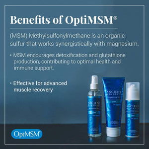 Benefits of OptiMSM, special sulfur for easier absorption