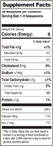 Nutrition Facts of Classic Pack Moringa Loose Leaf Tea 3.5 oz in Box by GreenEarth