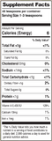 Nutrition Facts of Classic Pack Moringa Loose Leaf Tea 3.5 oz in Box by GreenEarth