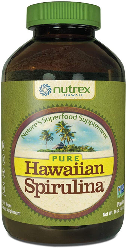 Nutrex Hawaiian Spirulina Pacifica Powder Front bottle 16 oz