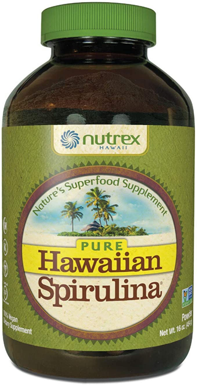 Nutrex Hawaiian Spirulina Pacifica Powder Front bottle 16 oz