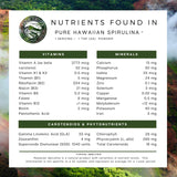 Nutrient List found in Nutrex Hawaiian Spirulina Pacifica Powder