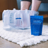 Ancient Minerals Inflatable Foot Bath Kit and Magnesium Bath Flakes Single Use for Foot Soak 